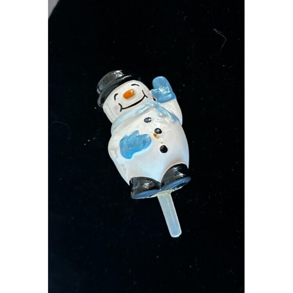 Nora Fleming Frosty Pal‎ Snowman A172 Mini Ceramic Charm New
